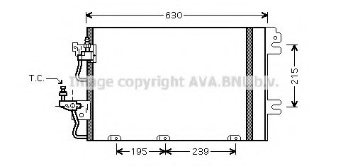 PRASCO OL5366 Condenser, air conditioning